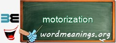 WordMeaning blackboard for motorization